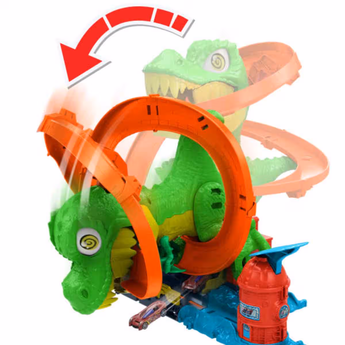 Hot Wheels City T-Rex Vs Fire Station Playset Unisex, 3-4 Years