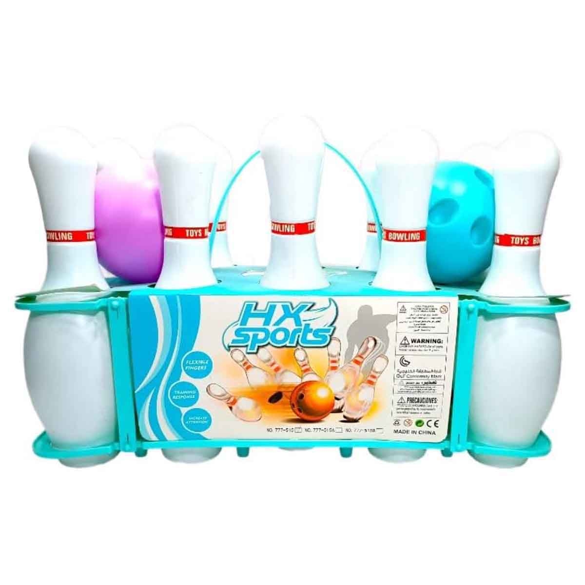 مجموعة بولينغ رياضية ملونة من HX مكونة من 12 قطعة، للجنسين، 3-4 سنوات