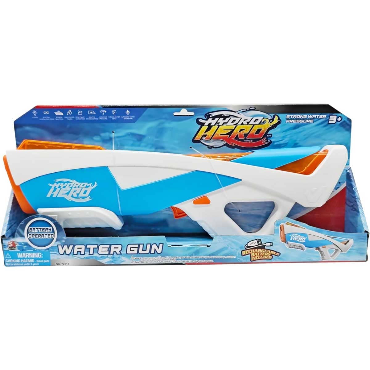 Hydro Hero Battery Operated Water Toy Blaster Unisex, 3-4 Years
