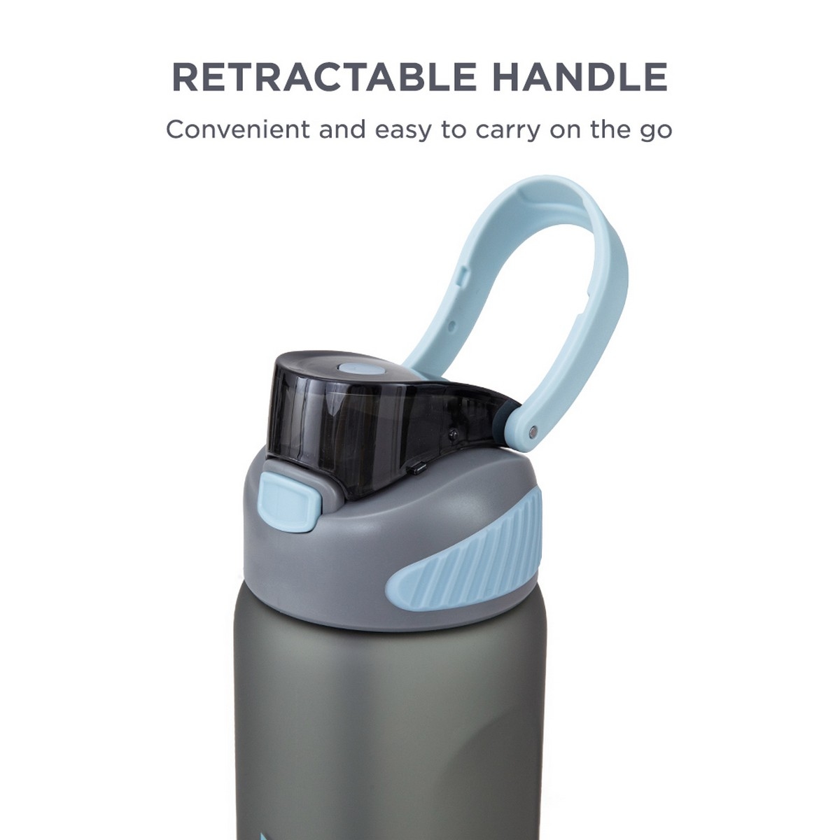 Hydrobrew 1000ml Graphite Sip Switch Tritan Water Bottle