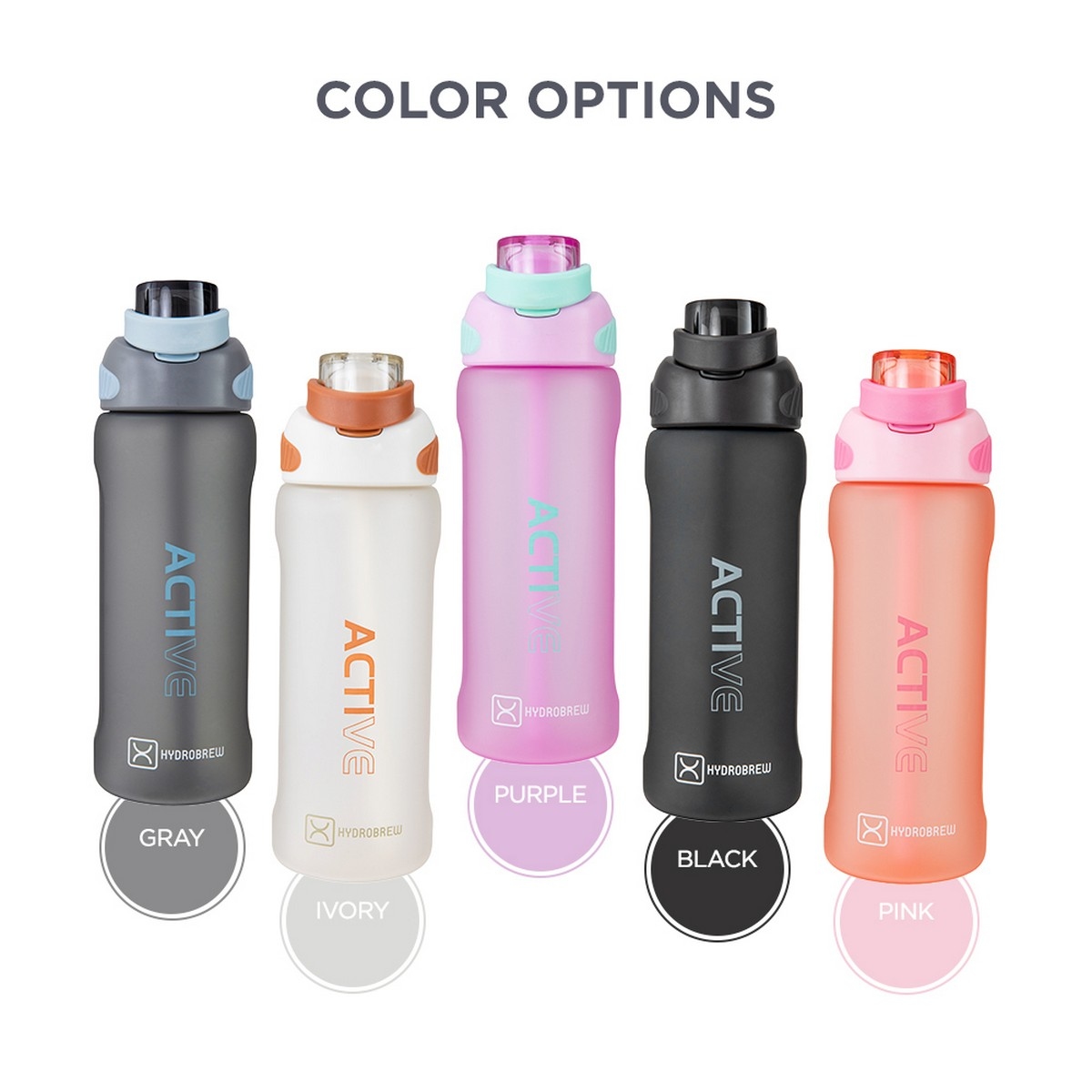 Hydrobrew 1000ml Sip Switch Tritan Water Bottle