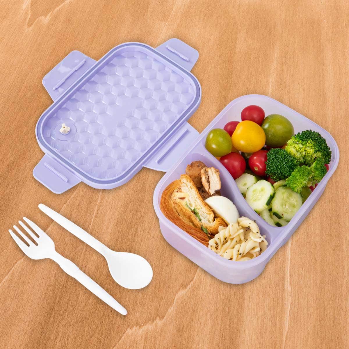 Hydrobrew 1100ml Lavender Diamond Smart Serve Bento Lunch Box