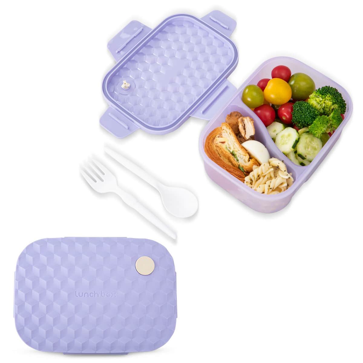 Hydrobrew 1100ml Lavender Diamond Smart Serve Bento Lunch Box