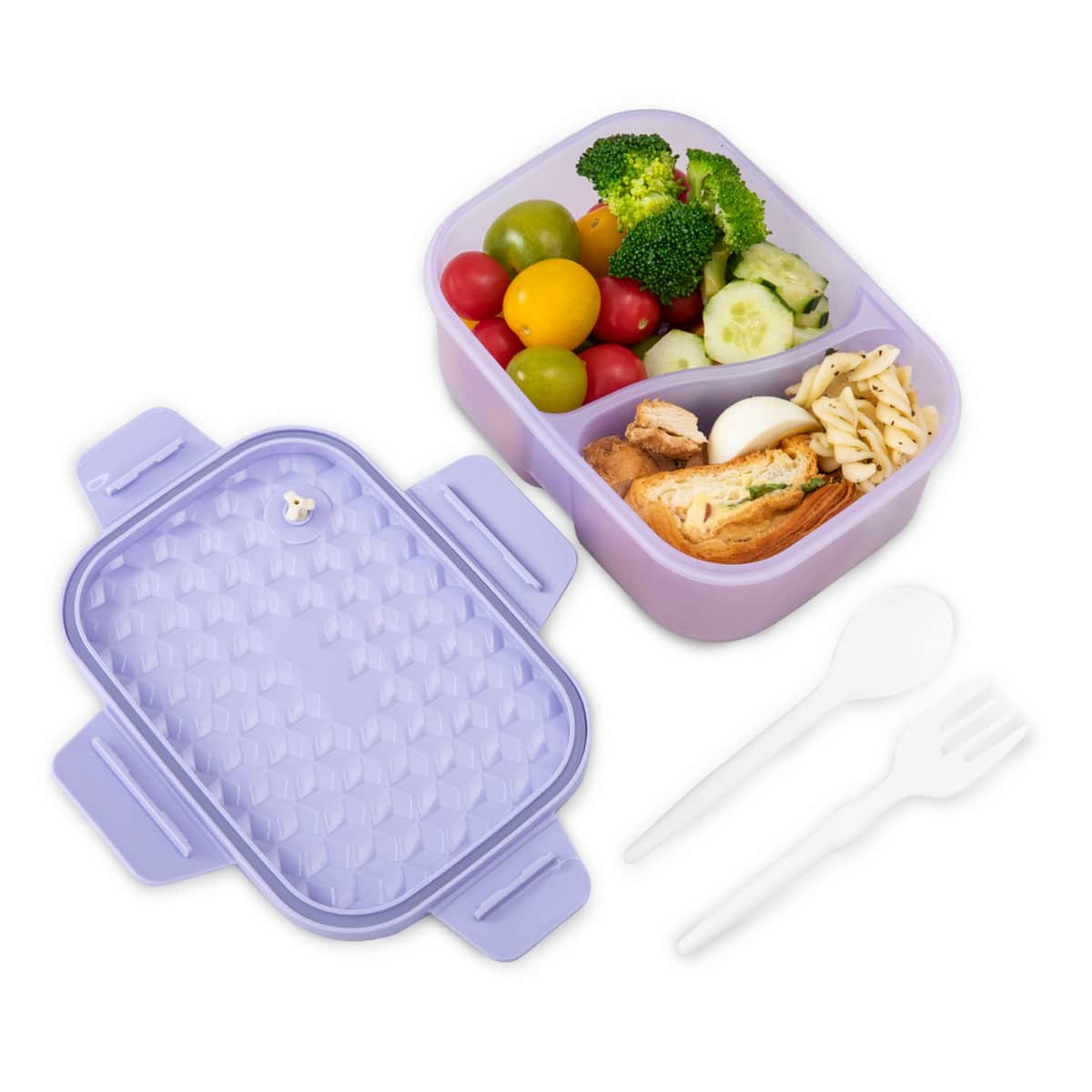 Hydrobrew 1100ml Lavender Diamond Smart Serve Bento Lunch Box