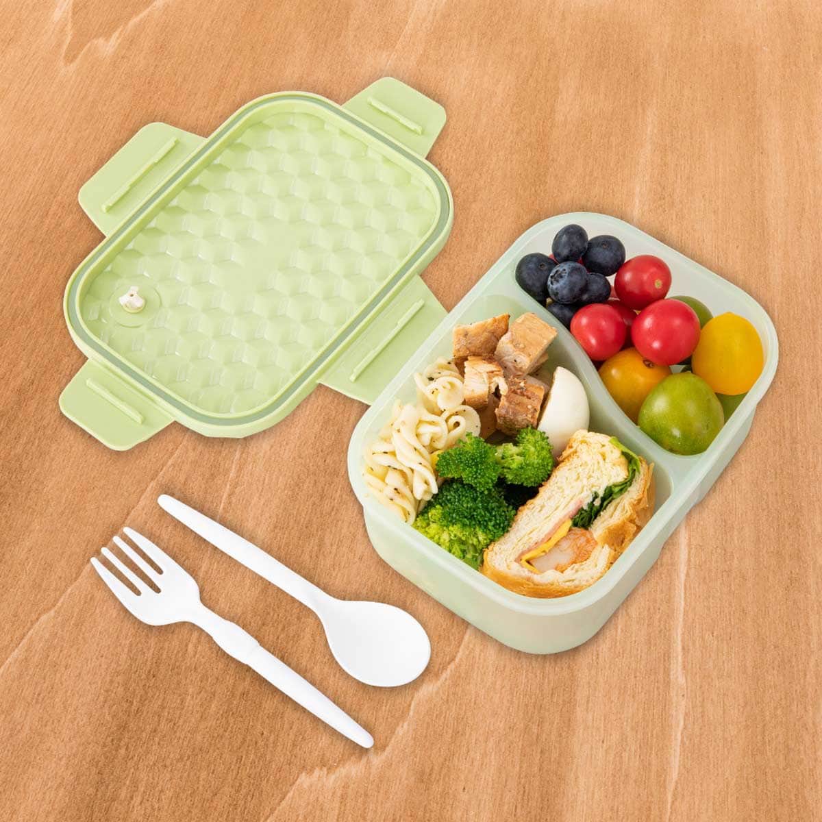 Hydrobrew 1100ml Sage Diamond Smart Serve Bento Lunch Box