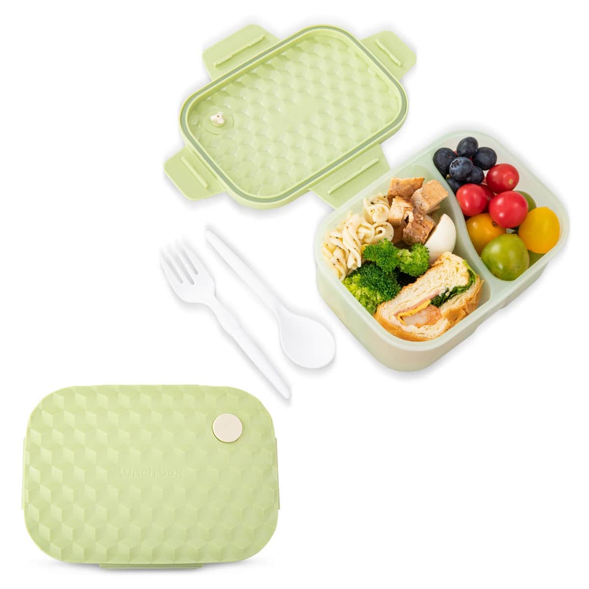 Hydrobrew 1100ml Sage Diamond Smart Serve Bento Lunch Box