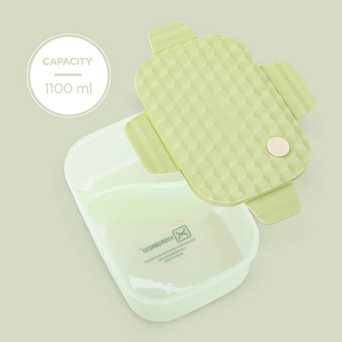 Hydrobrew 1100ml Sage Diamond Smart Serve Bento Lunch Box