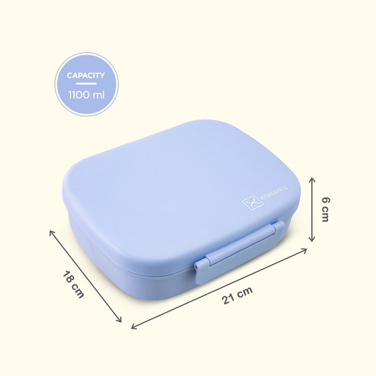 Hydrobrew 1100ml Smart Serve 5-Compartment Bento Lunch Box