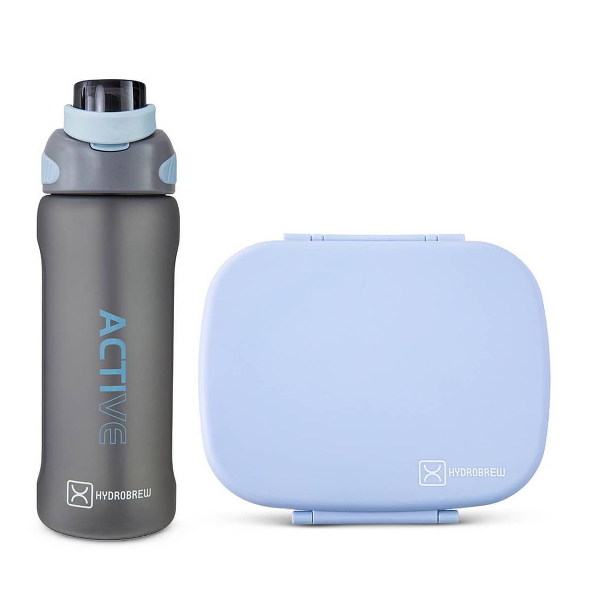 Hydrobrew 1100ml Smart Serve Bento Lunch Box with 1000ml Sip Switch Tritan Water Bottle
