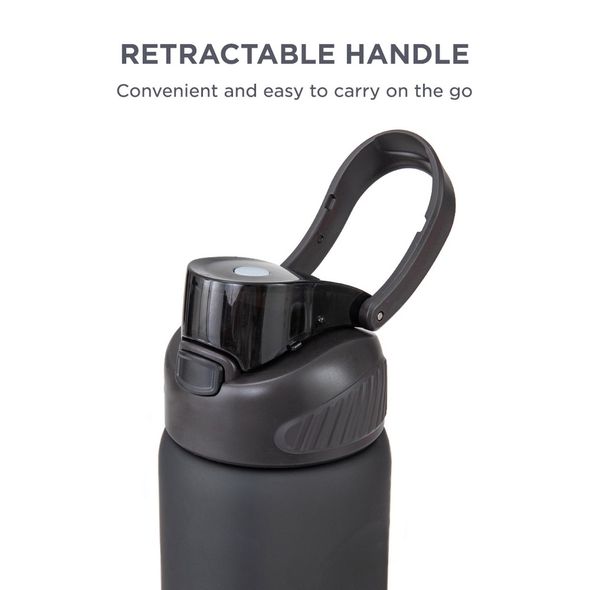 Hydrobrew 17" Black Backpack with 1000ml Sip Switch Tritan Water Bottle