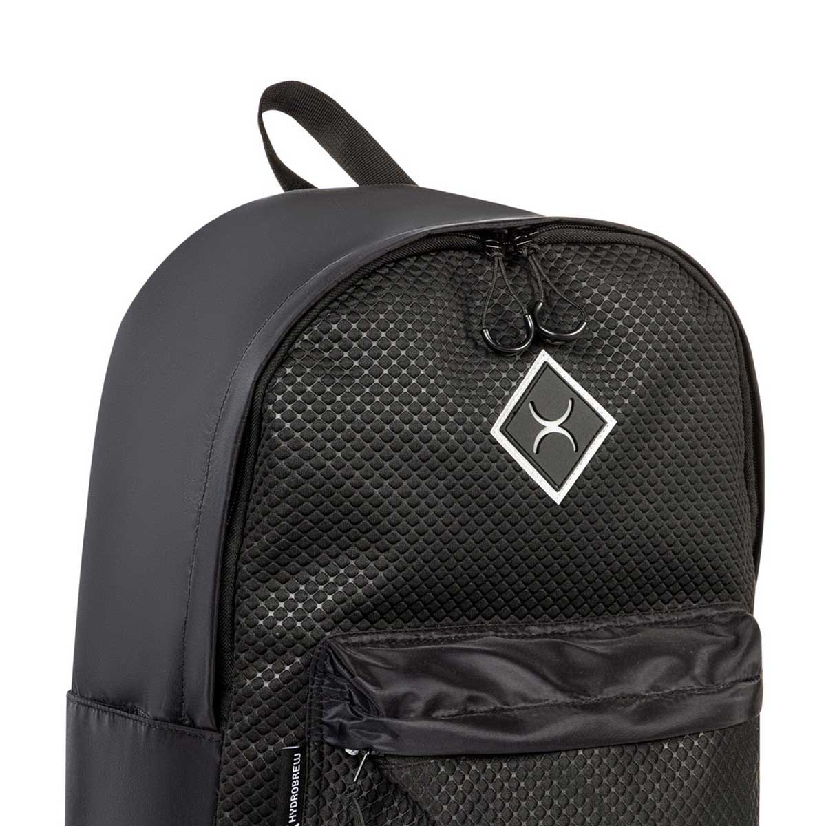 Hydrobrew 17" Black Backpack with 1000ml Sip Switch Tritan Water Bottle