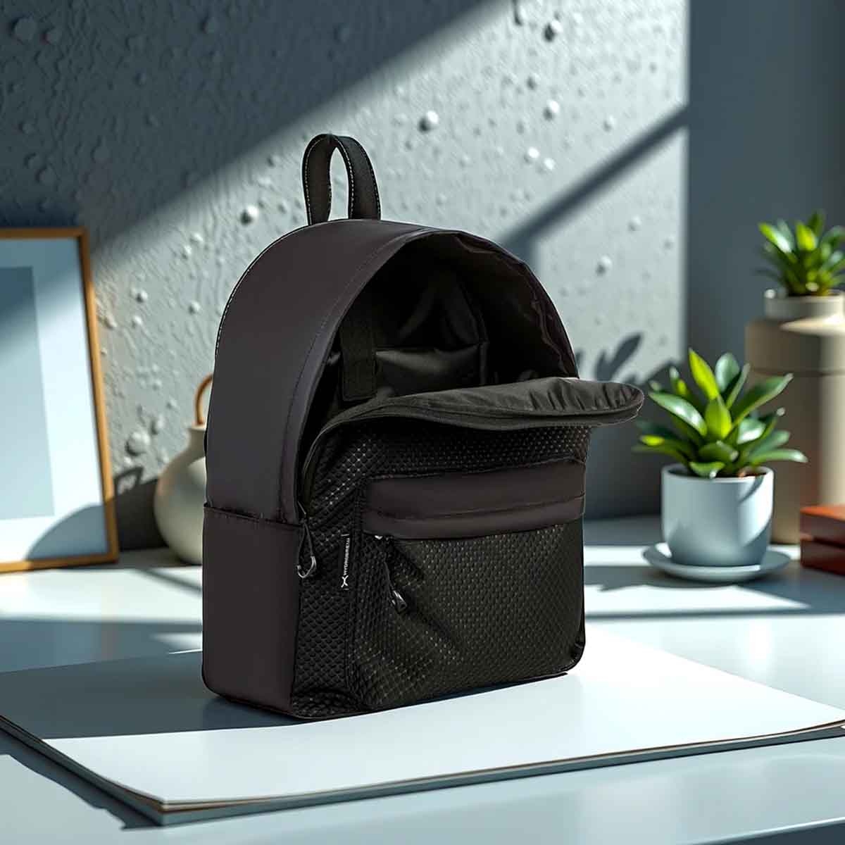 HYDROBREW 17" Black Backpack with Bento Lunch Box