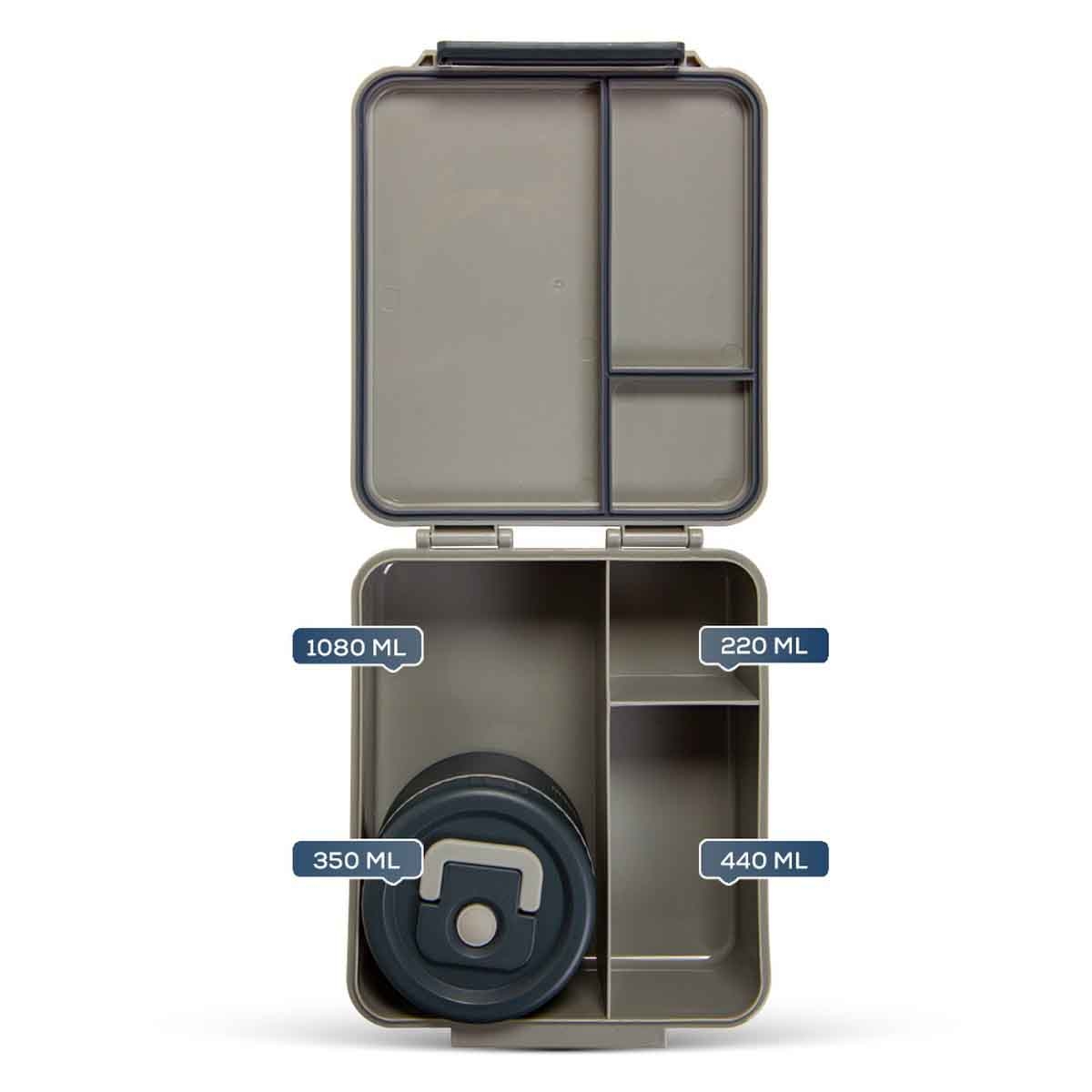 HYDROBREW 17" Black Backpack with Bento Lunch Box