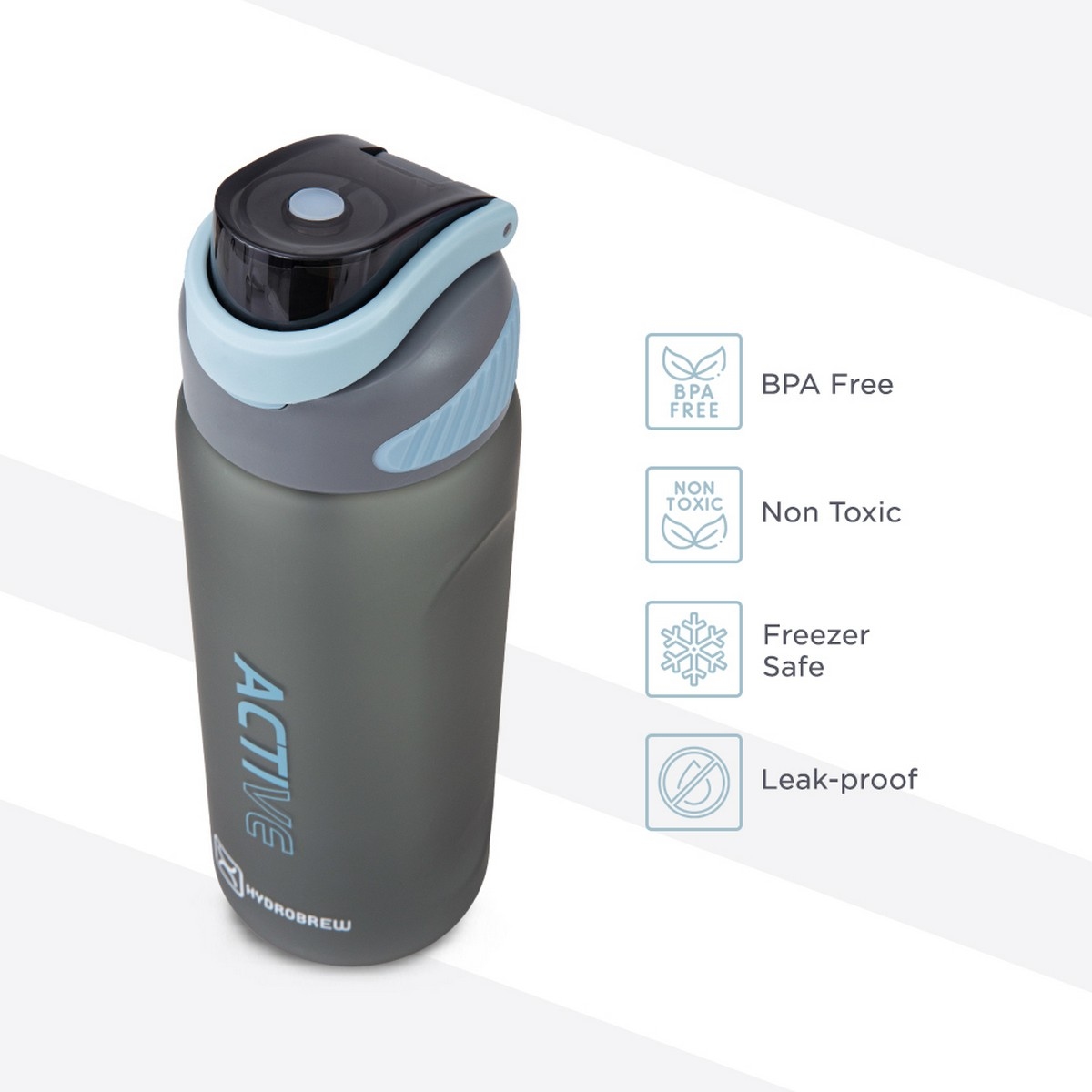 Hydrobrew 18" Green Backpack with 1000ml Sip Switch Tritan Water Bottle