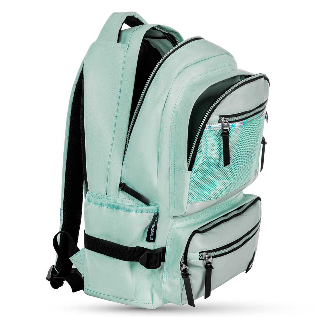 Hydrobrew 18" Green Backpack with 1000ml Sip Switch Tritan Water Bottle