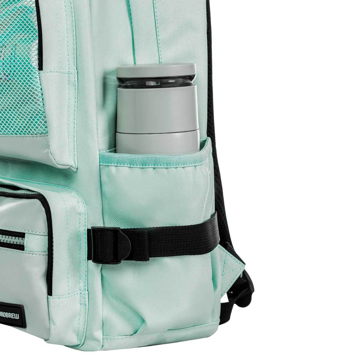 Hydrobrew 18" Green Backpack with Double Wall Stainless Steel Water Bottle