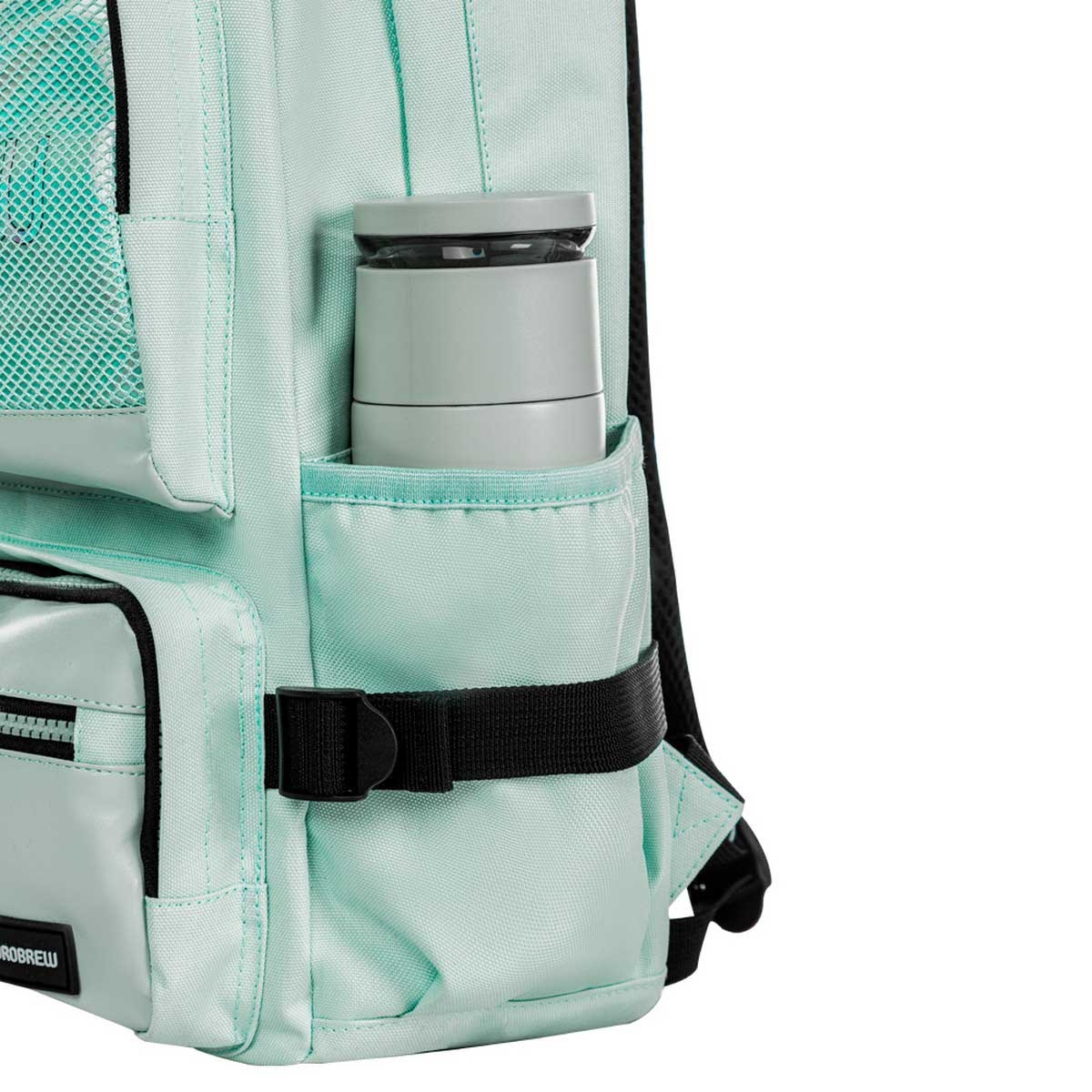 Hydrobrew 18" Green Backpack with Double Wall Stainless Steel Water Bottle