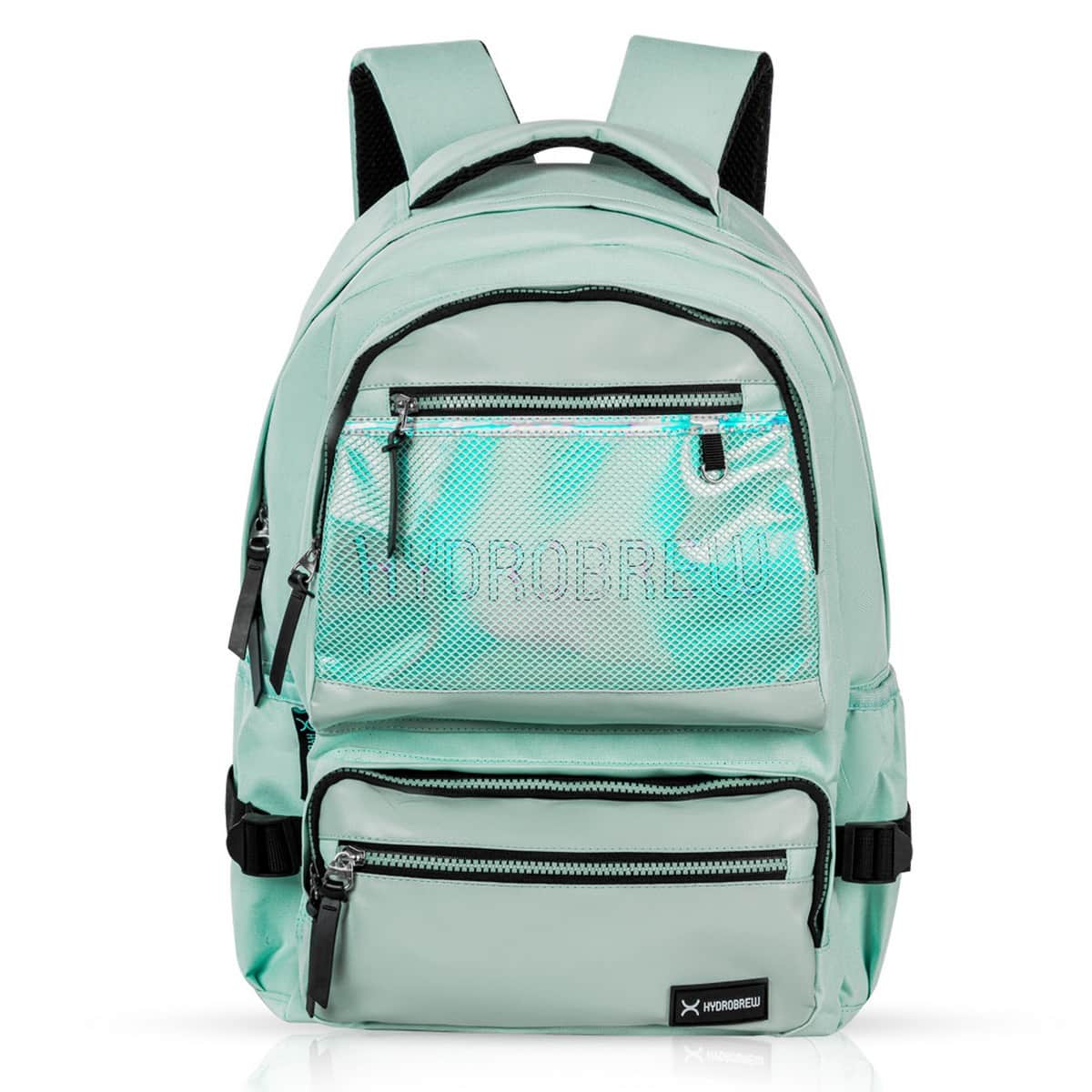 Hydrobrew 18" Green Backpack with Double Wall Stainless Steel Water Bottle