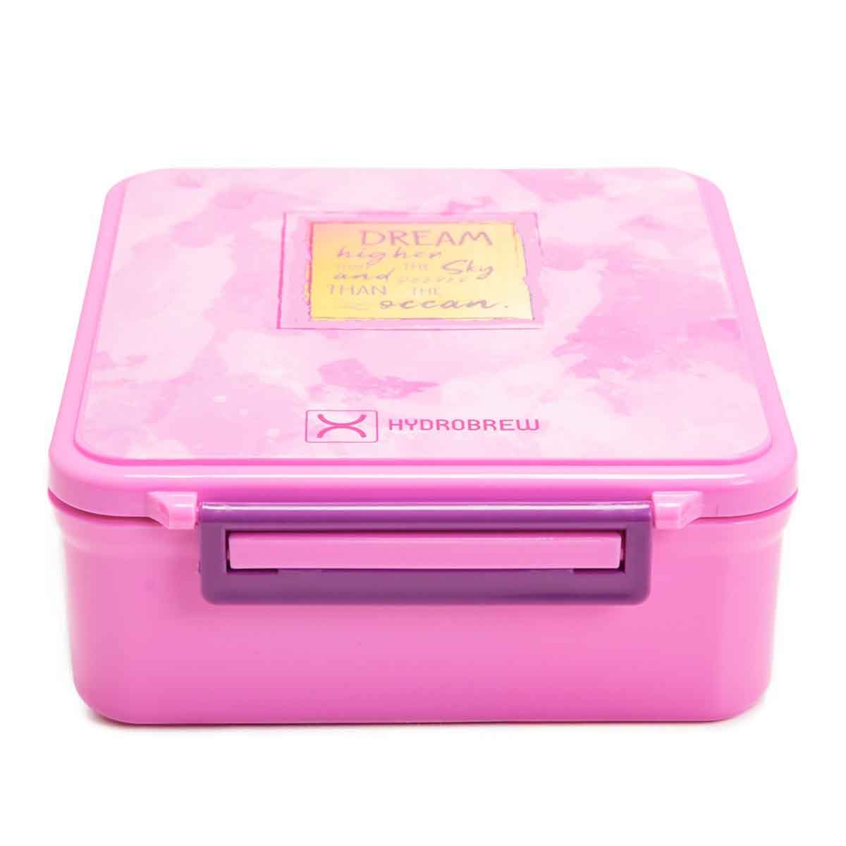 HYDROBREW 18" Pink Backpack with Bento Lunch Box