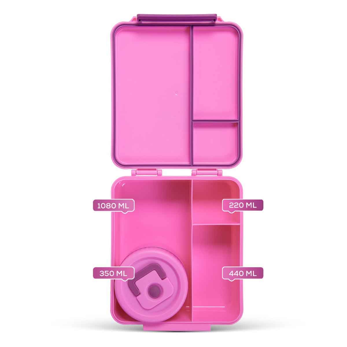 HYDROBREW 18" Pink Backpack with Bento Lunch Box
