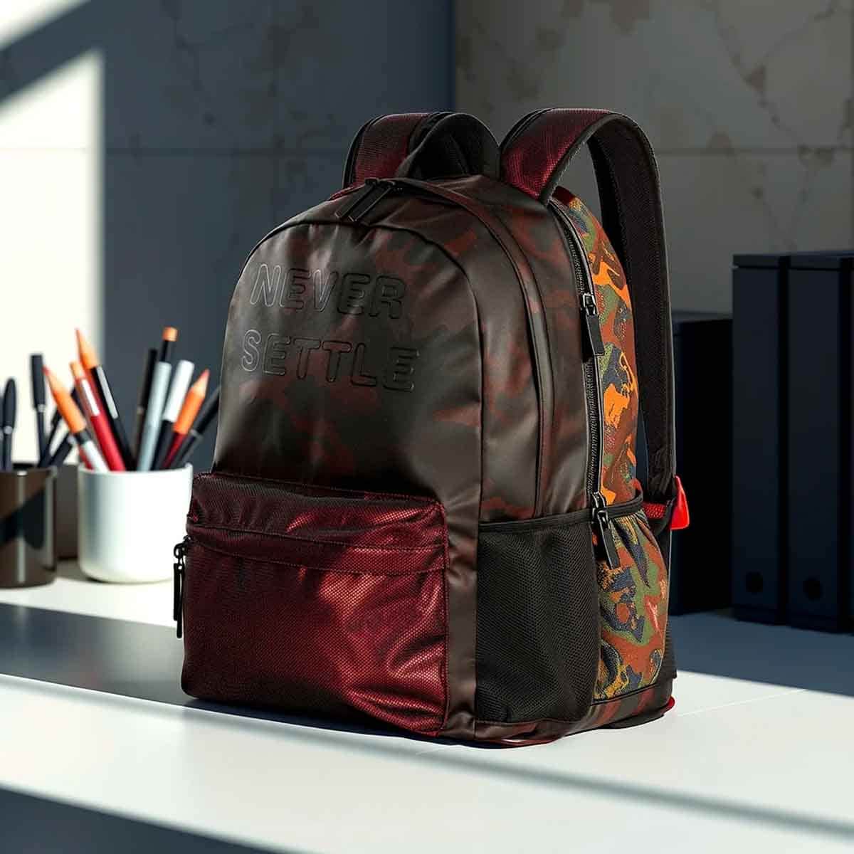 HYDROBREW 18" Brown Backpack with Bento Lunch Box