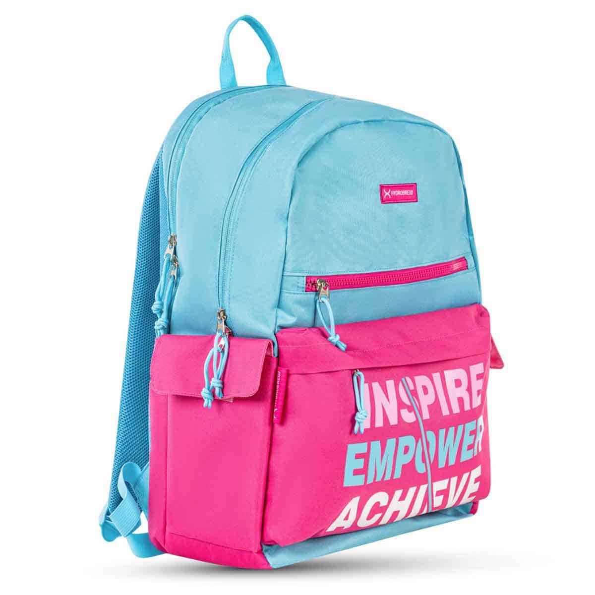 HYDROBREW 18" Pink/Purple Backpack with Bento Lunch Box