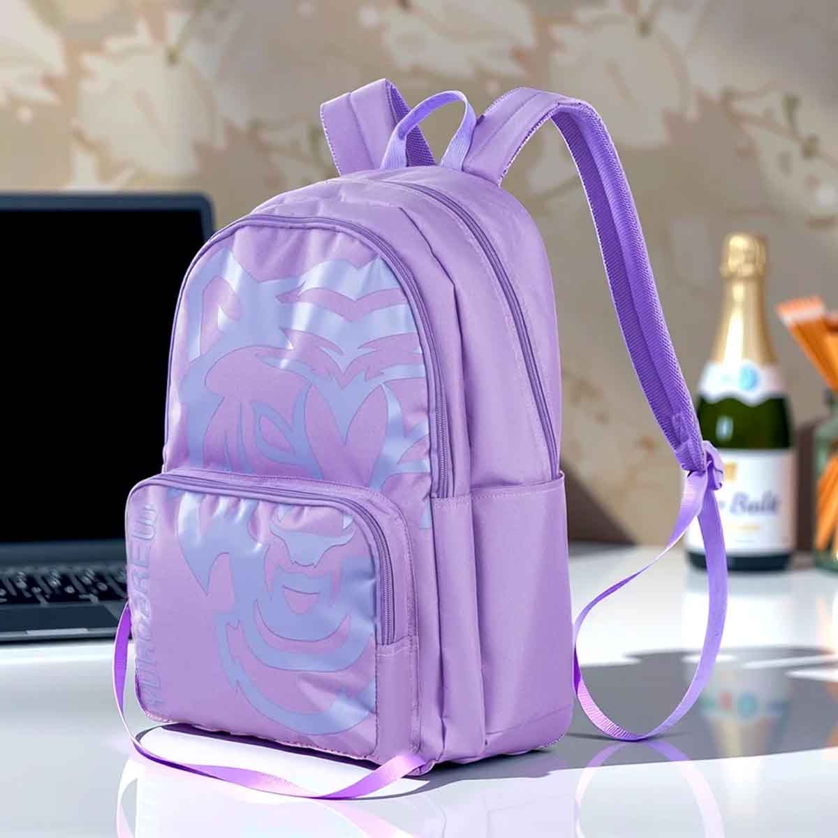 HYDROBREW 18" Purple Backpack with Bento Lunch Box