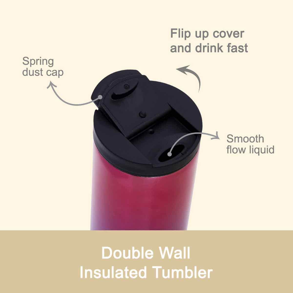 HYDROBREW 400ml Insulated Tumbler Water Bottle Unisex, 3-4 Years