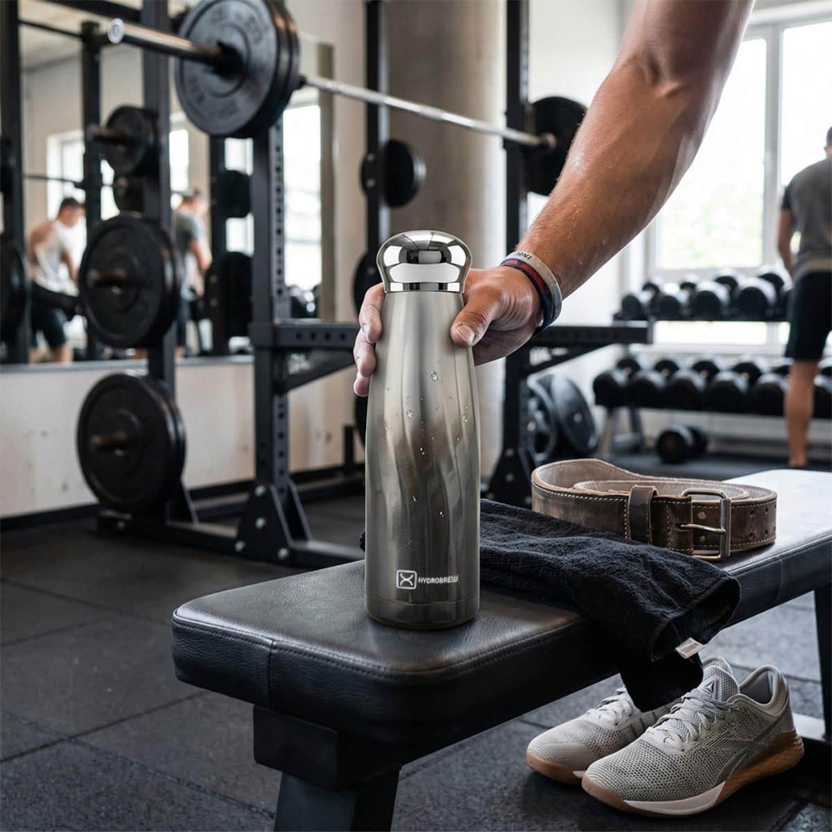 Hydrobrew 420ml Graphite Glow Double Wall Stainless Steel Water Bottle
