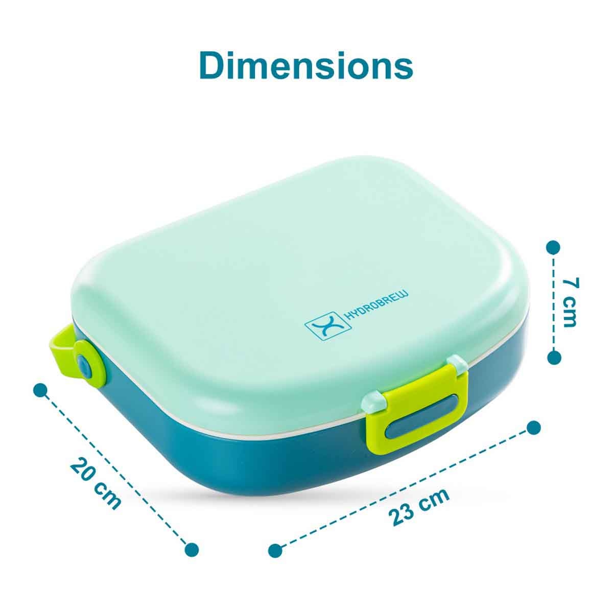 هيدروبرو صندوق غداء بنتو بأربعة أقسام بتصميم جيد مع مجموعة ملعقة وشوكة