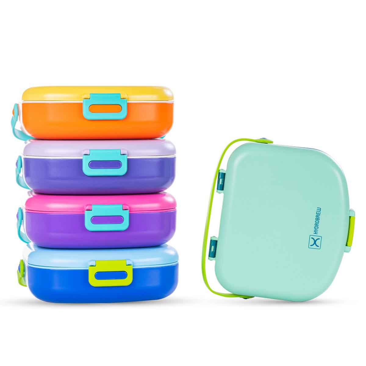 هيدروبرو صندوق غداء بنتو بأربعة أقسام بتصميم جيد مع مجموعة ملعقة وشوكة