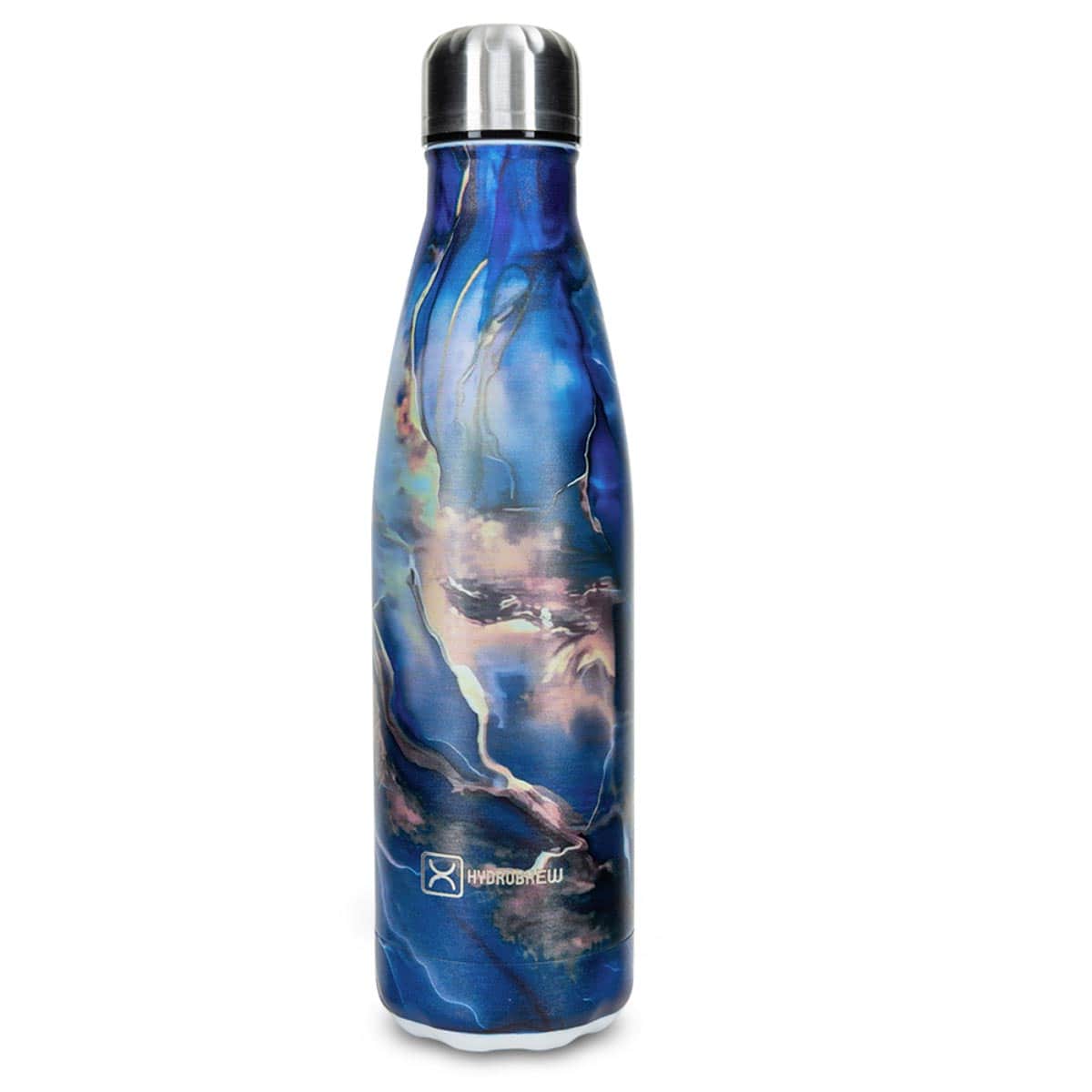 Hydrobrew 500ml Aqua Marble Double Wall Stainless Steel Water Bottle