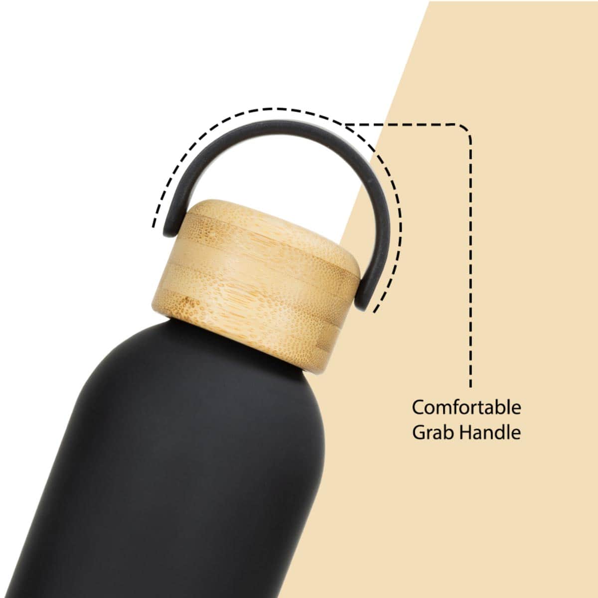 Hydrobrew 500ml Black Double Wall Stainless Steel Water Bottle