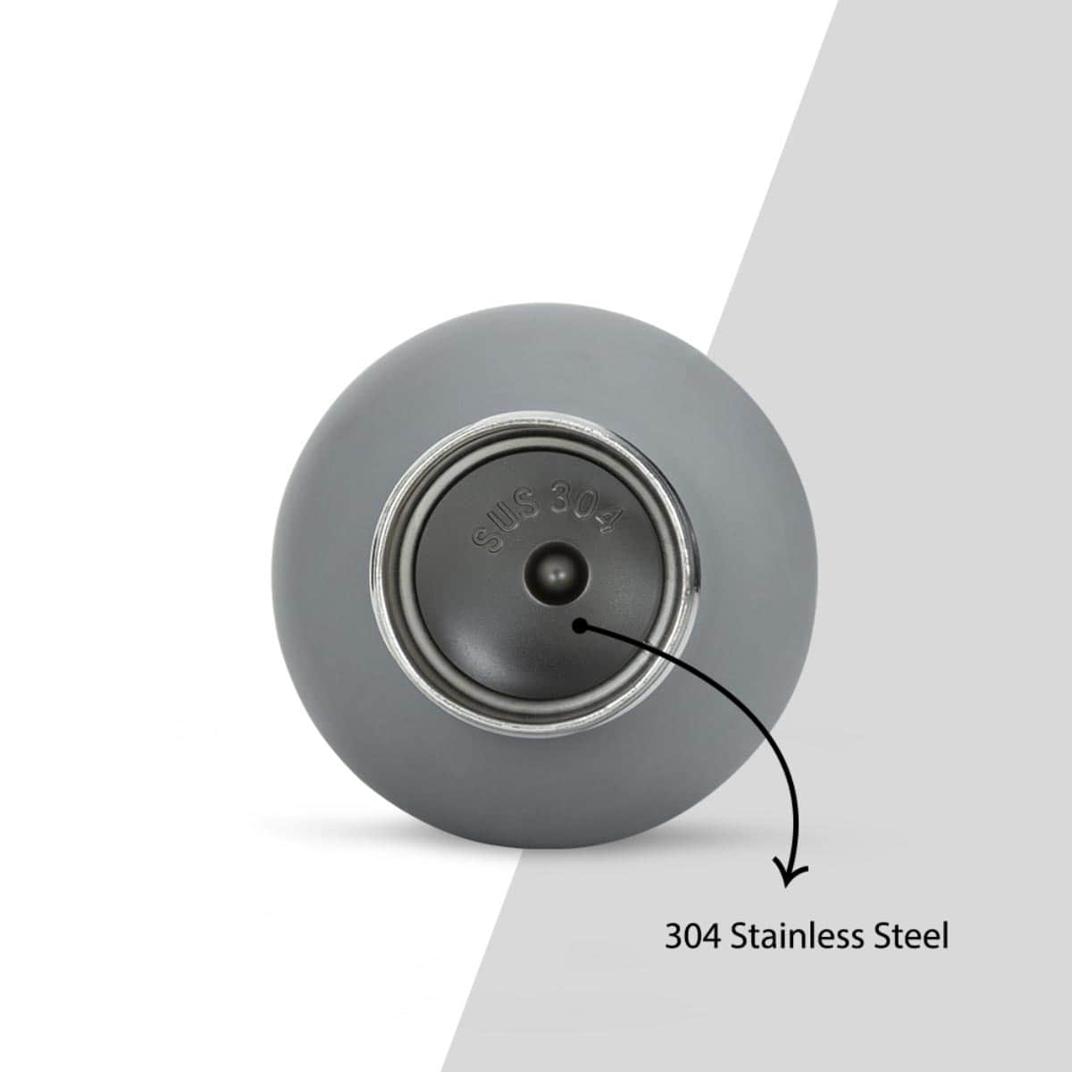 Hydrobrew 500ml Grey Double Wall Stainless Steel Water Bottle