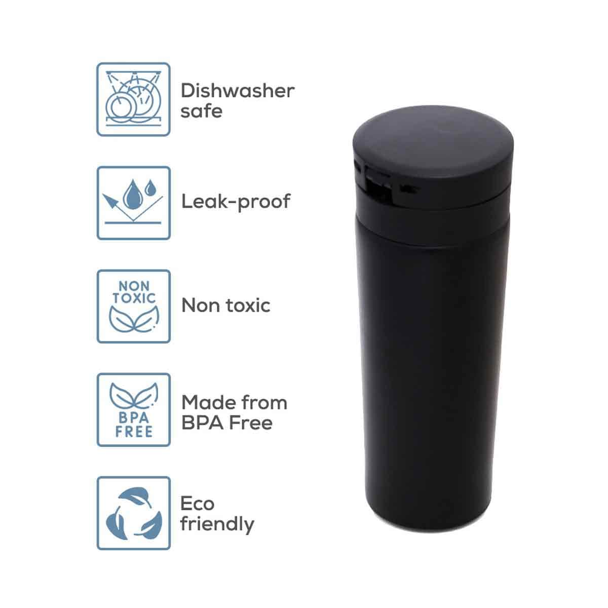 HYDROBREW 500ml Insulated Tumbler Water Bottle Unisex, 3-4 Years