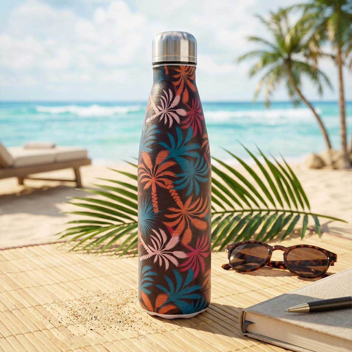Hydrobrew 500ml Midnight Tropics Double Wall Stainless Steel Water Bottle
