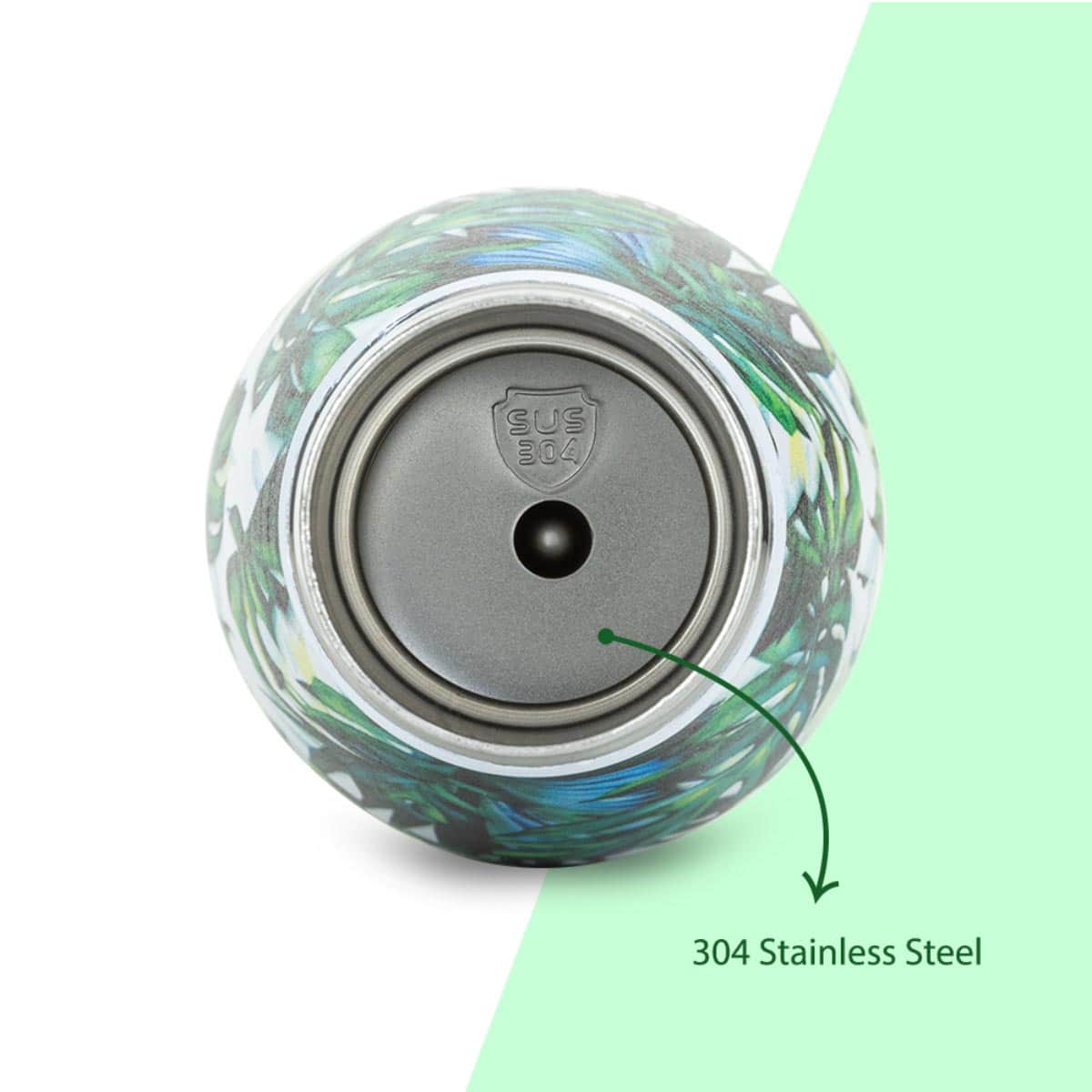 Hydrobrew 500ml Palm Grove Double Wall Stainless Steel Water Bottle