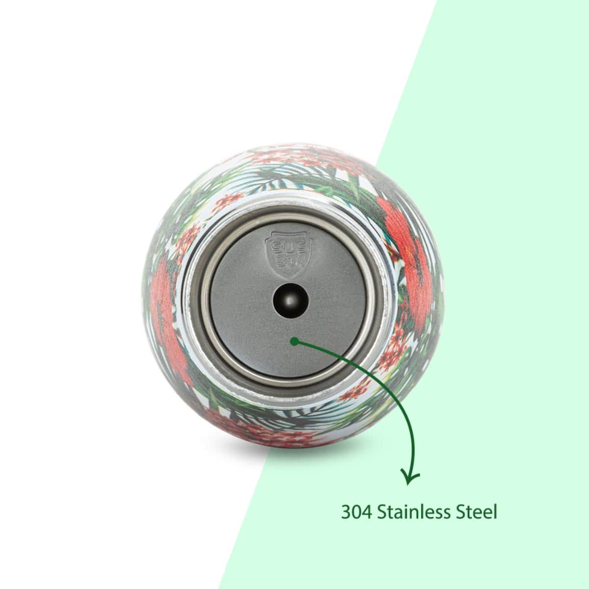 Hydrobrew 500ml Tropical Hibiscus Double Wall Stainless Steel Water Bottle