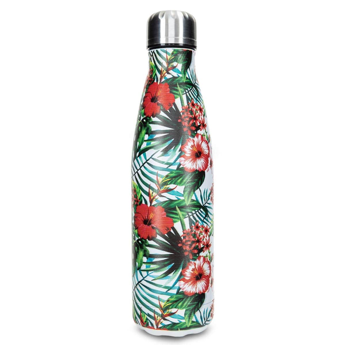 Hydrobrew 500ml Tropical Hibiscus Double Wall Stainless Steel Water Bottle