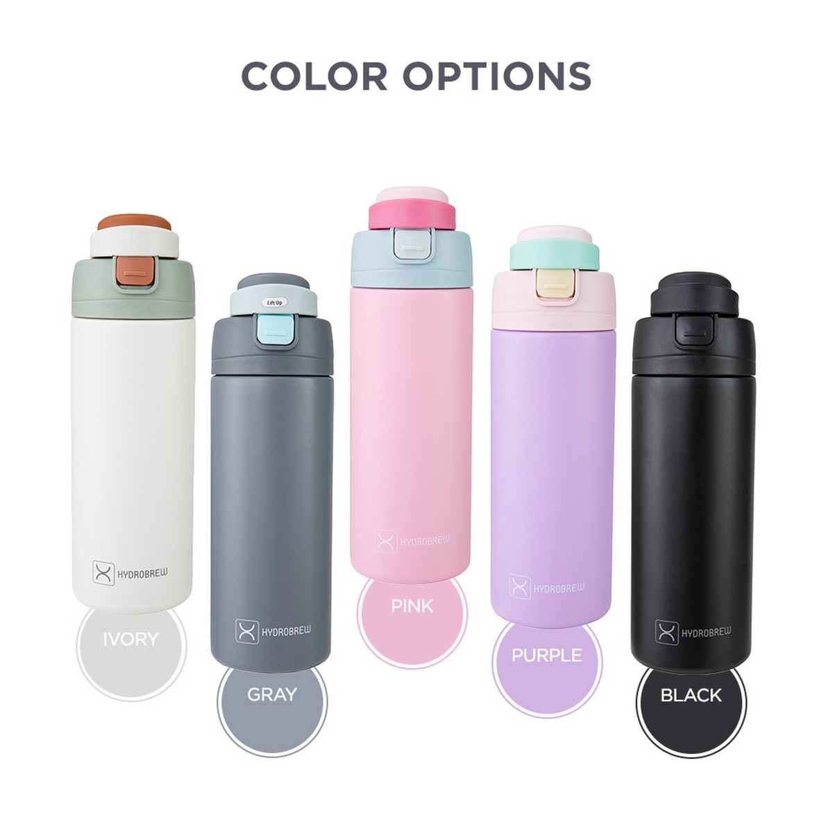 Hydrobrew 720ml Sip Switch Insulated Water Bottle