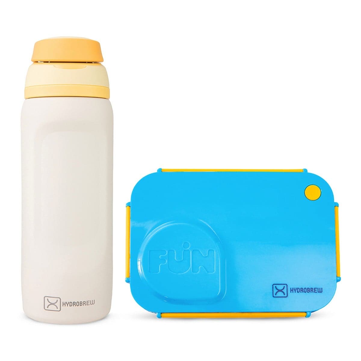 Hydrobrew 750ml Ocean Navy Steel Core Lunch Box & Food Jar with 1000ml Sip Switch Water Bottle