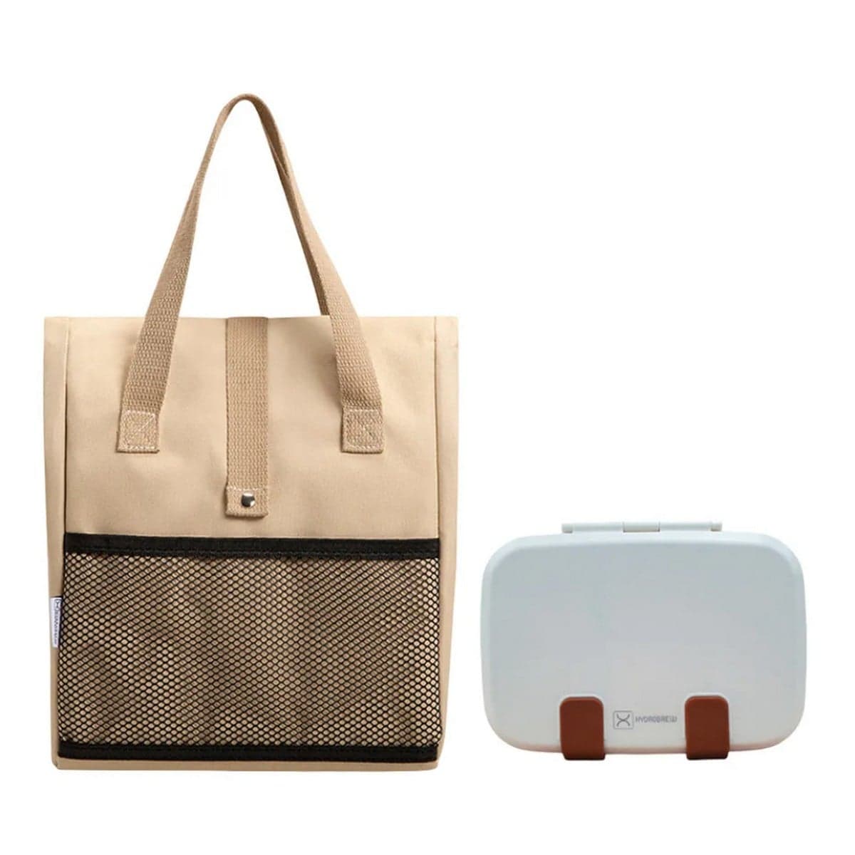 Hydrobrew 839ml Ivory Terracotta Steel Core Bento Lunch Box with Lunch Bag