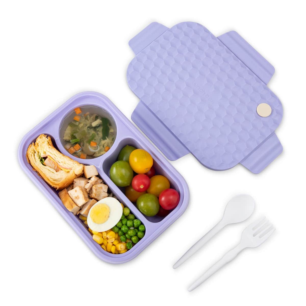 Hydrobrew 980ml Lavender Diamond Smart Serve Bento Lunch Box