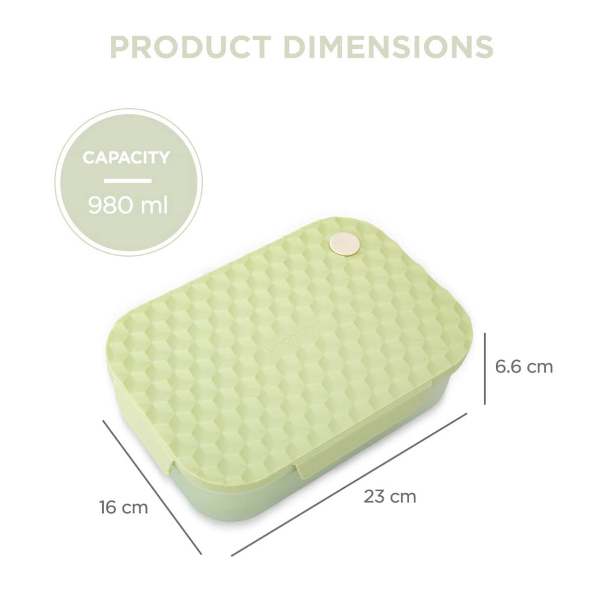 Hydrobrew 980ml Sage Diamond Smart Serve Bento Lunch Box