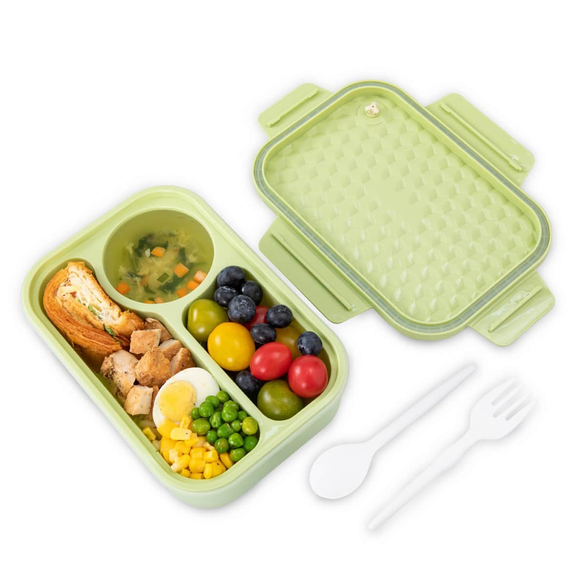 Hydrobrew 980ml Sage Diamond Smart Serve Bento Lunch Box