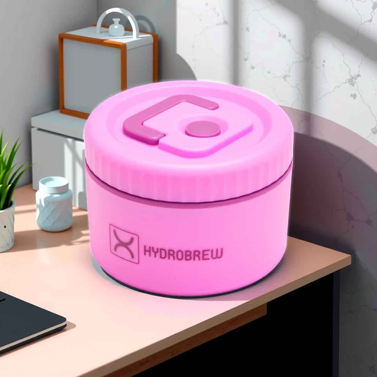 HYDROBREW Dream Bento Lunch Box with Steel Food Jar - Pink