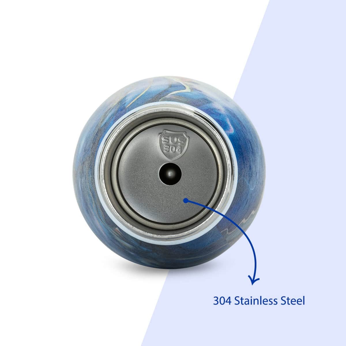 Hydrobrew Blue Lunch Box with Double Wall Stainless Steel Water Bottle
