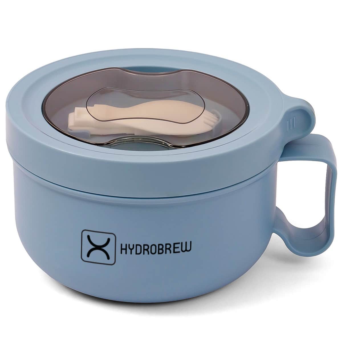 Hydrobrew Blue Lunch Box with Double Wall Stainless Steel Water Bottle