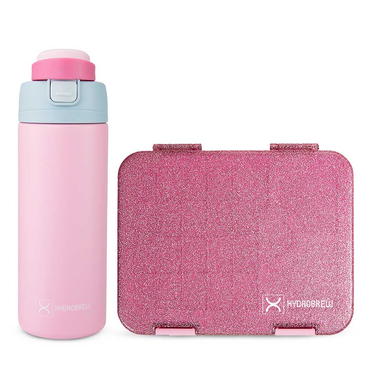 Hydrobrew Sparkle Bento Lunch Box with 720ml SipSwitch Insulated Water Bottle