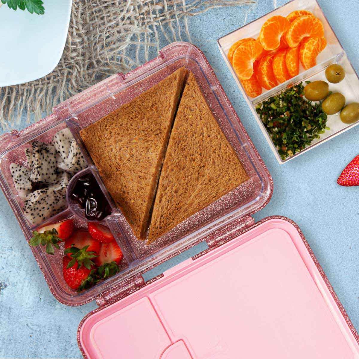 Hydrobrew Sparkle Bento Lunch Box with 720ml SipSwitch Insulated Water Bottle